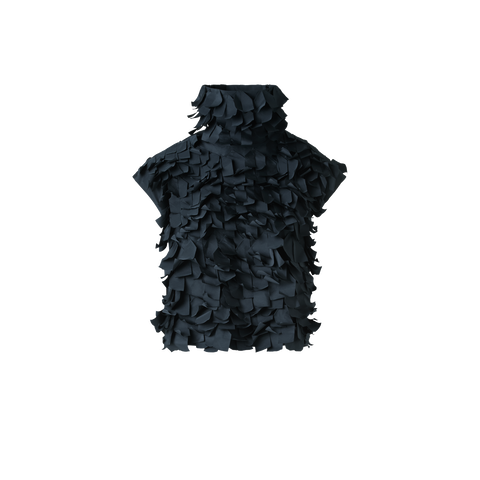 Boxy Techno Top with Taffeta Ribbons