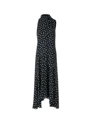 Designer Sleeveless Viscose Georgette Midi Dress - multicolor
