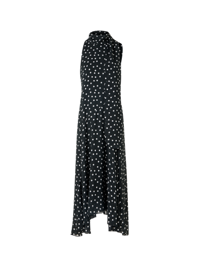Designer Sleeveless Viscose Georgette Midi Dress - multicolor