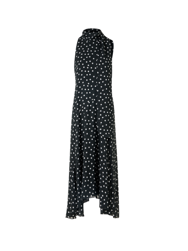 Designer Sleeveless Viscose Georgette Midi Dress - multicolor
