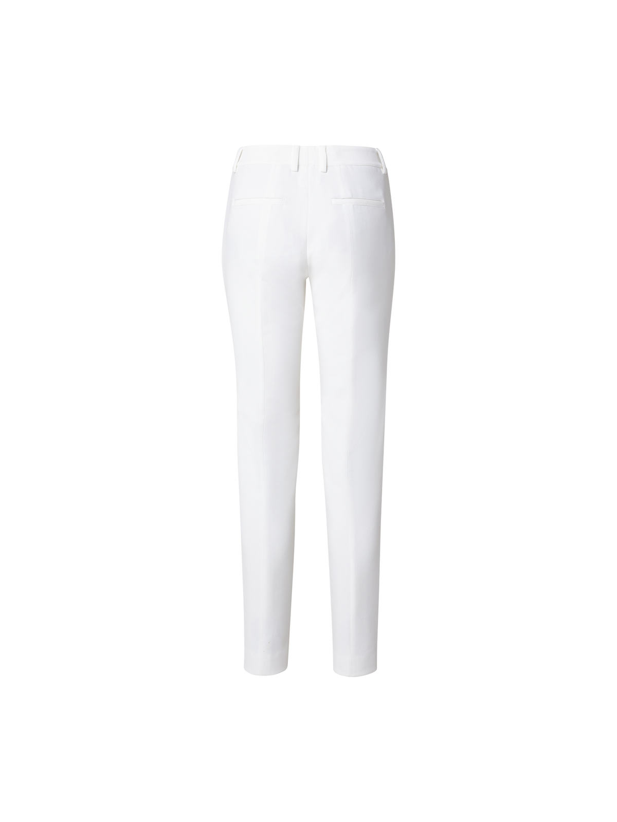 Designer Straight Jersey Stretch Pants - ecru - white