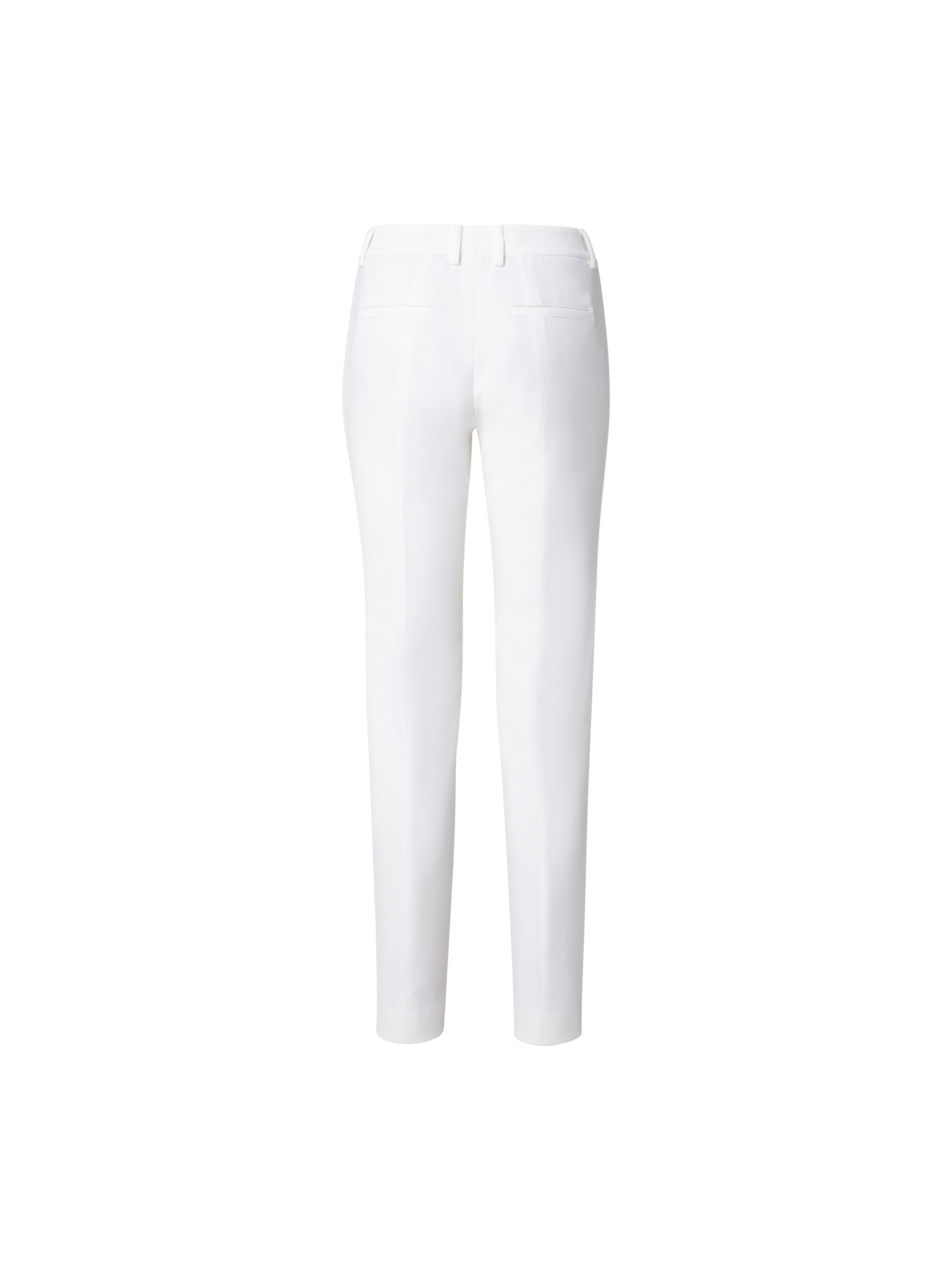 Designer Straight Jersey Stretch Pants - ecru - white