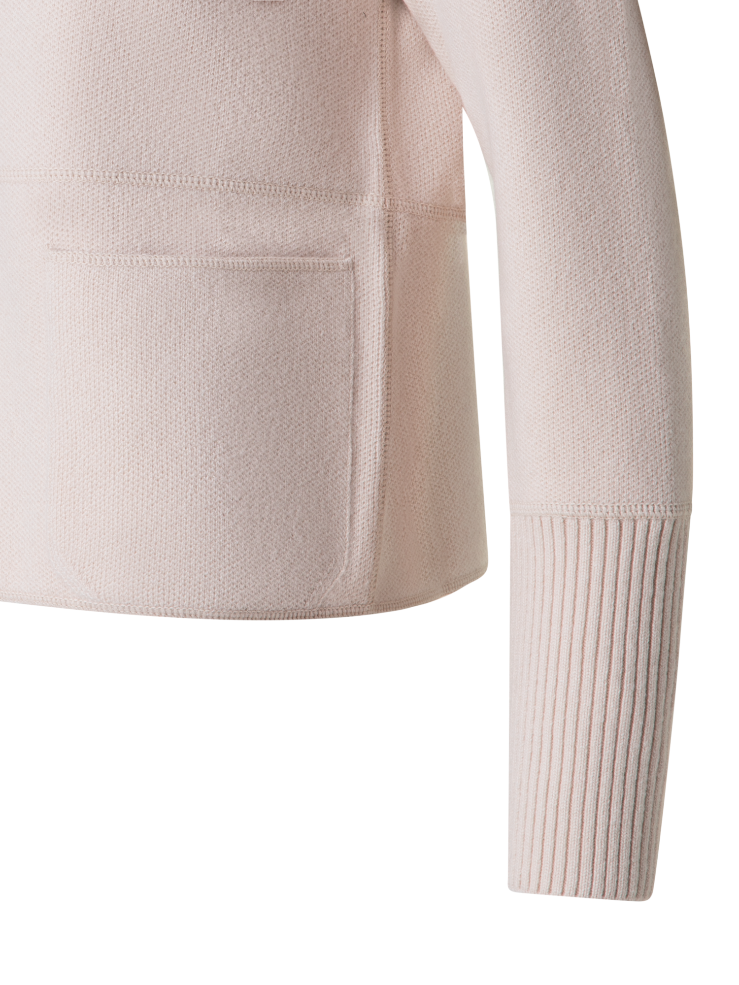 Designer Stand Up Collar Cardigan in Cashmere - neutral - pastel - beige