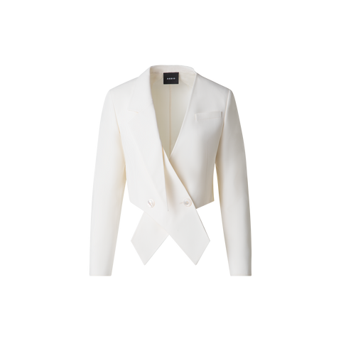 Asymmetrical Wool Double-Face Jacket