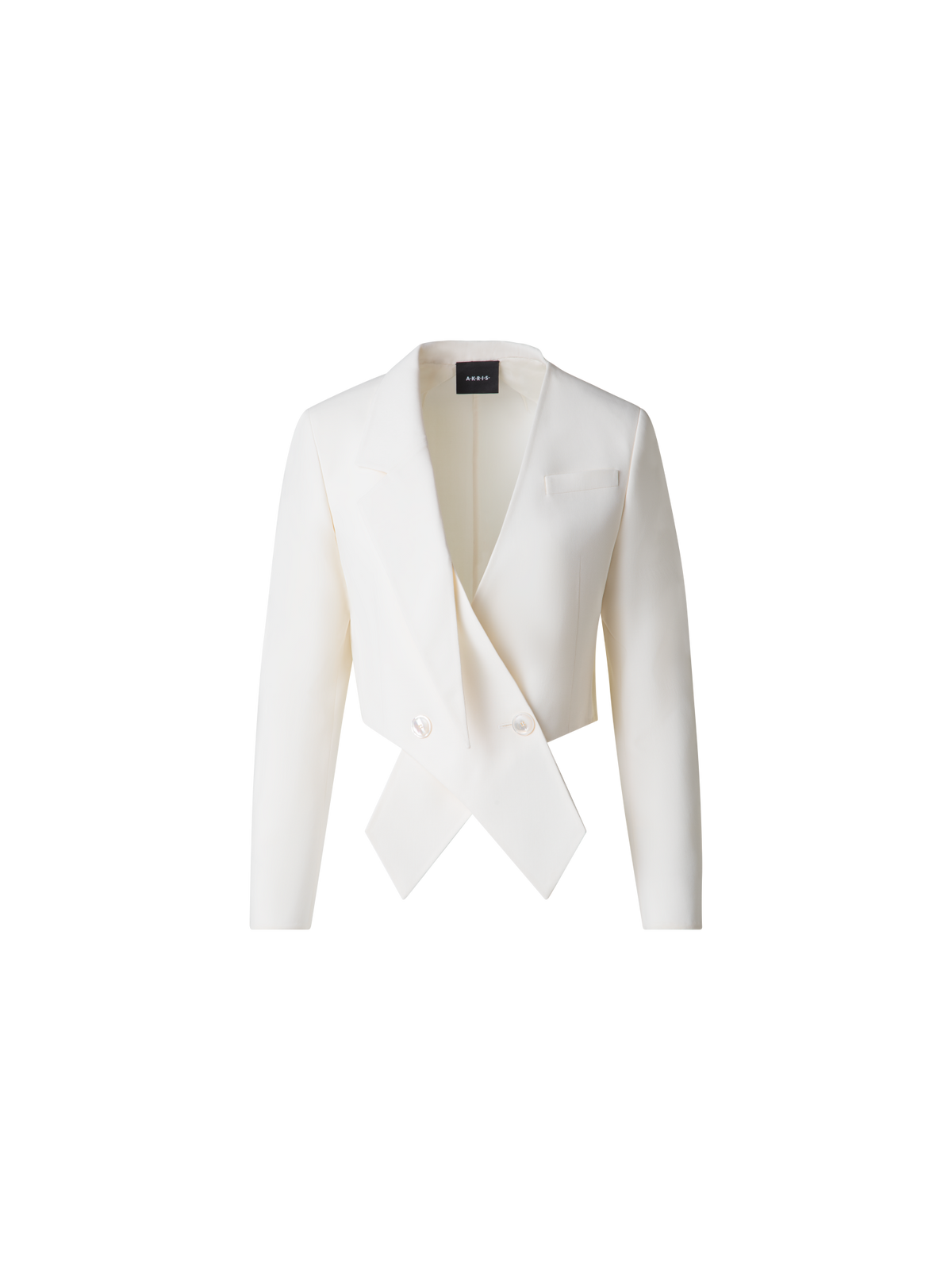 Designer Asymmetrical Wool Double-Face Jacket