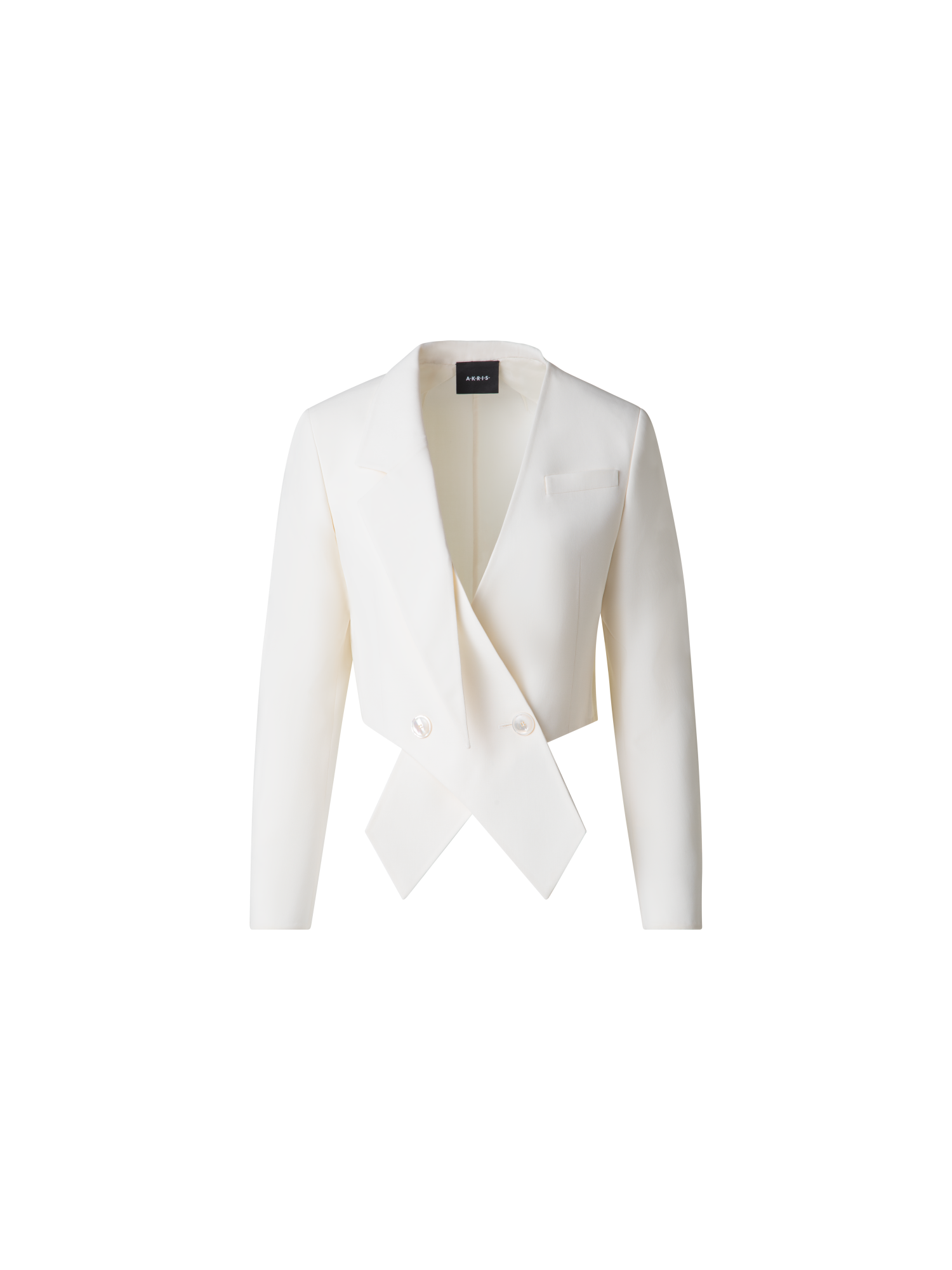 Designer Asymmetrical Wool Double-Face Jacket