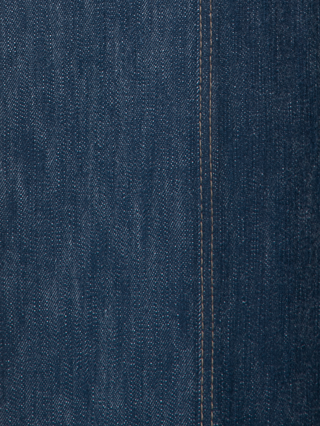 Designer Cropped Wide Cotton Wool Denim Pants - navy - blue