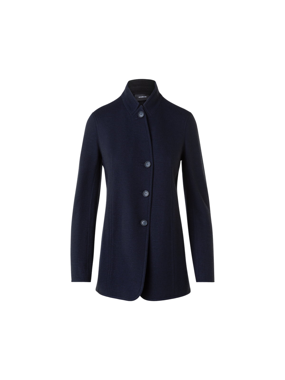 Designer Long Cashmere Jersey  Jacket - neutral - navy - blue