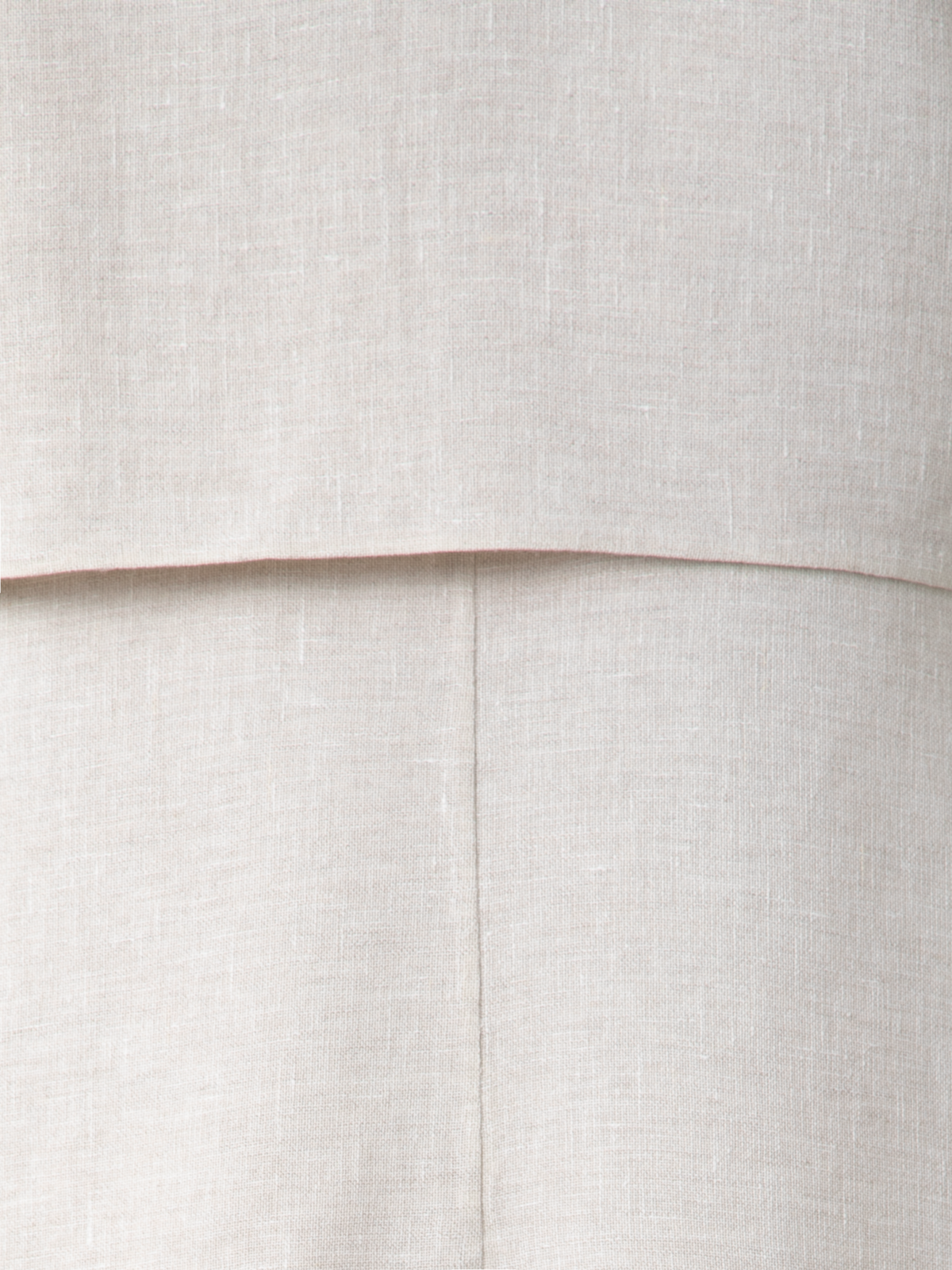 Designer Duo Coat - Vest and Bolero in Linen Double-Face - neutral - grey - ecru - white