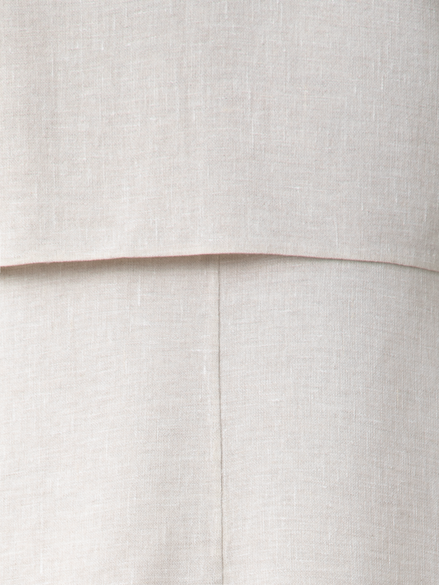 Designer Duo Coat - Vest and Bolero in Linen Double-Face - neutral - grey - ecru - white