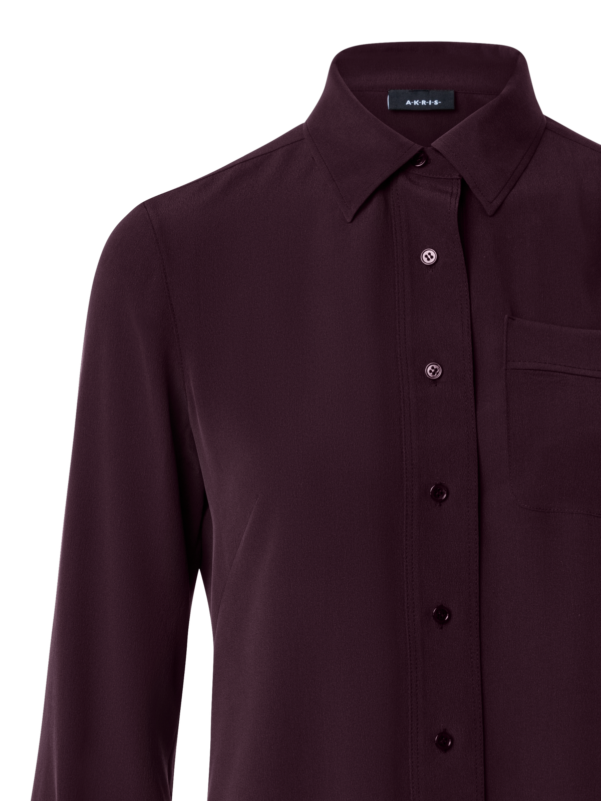 Designer Silk Crêpe Blouse - purple