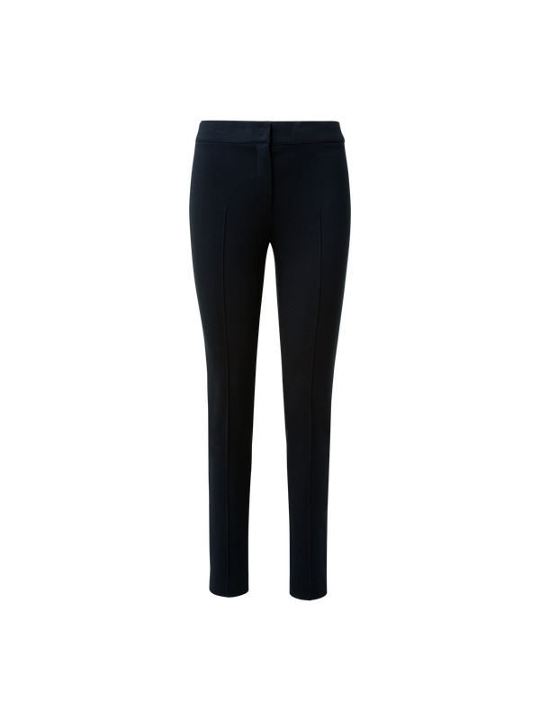 Designer Skinny Jersey Stretch Pants - navy - blue