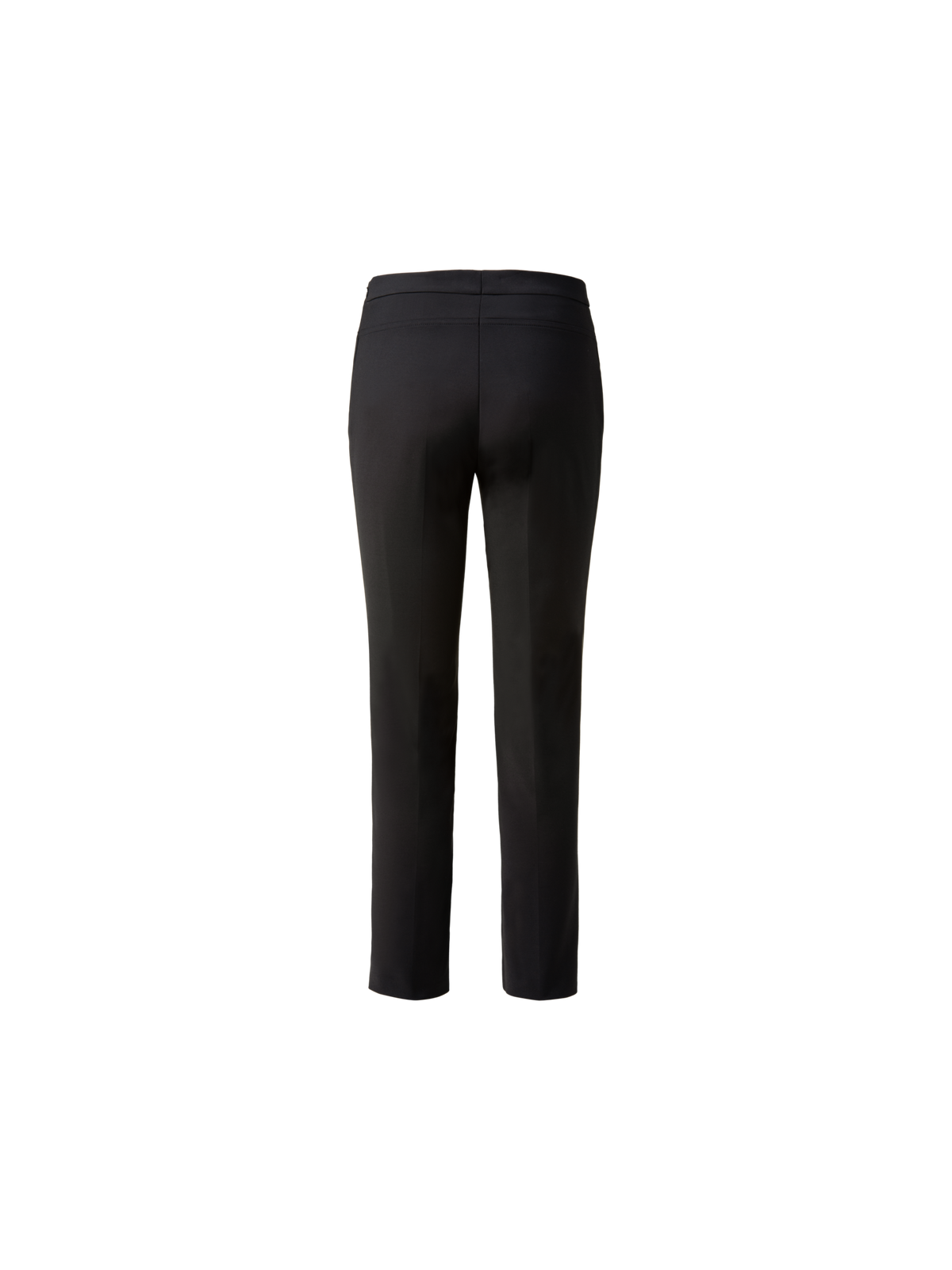 Designer Slim Ankle-Length Cotton Techno Stretch Pants - black - beige