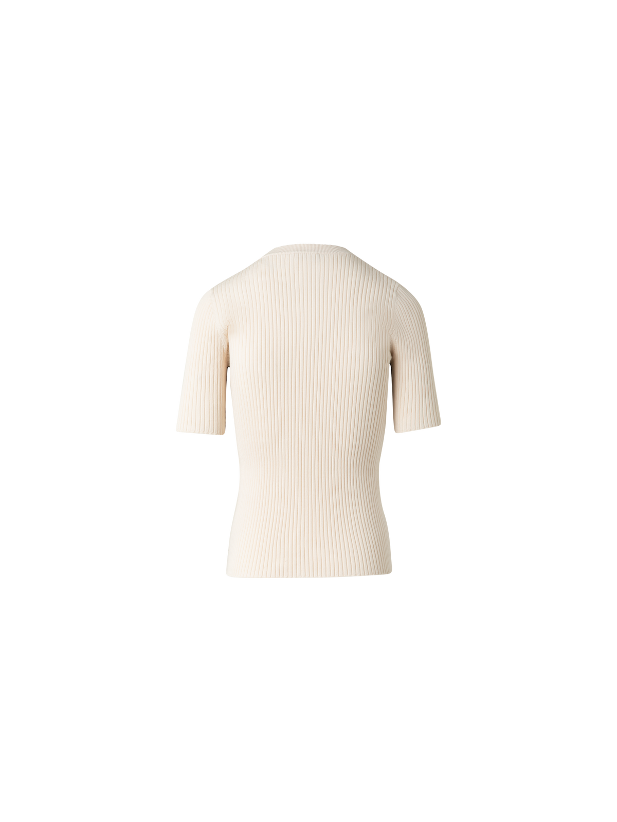 Designer Short Sleeves Sweater with Contrast Stripes - pastel - multicolor - beige