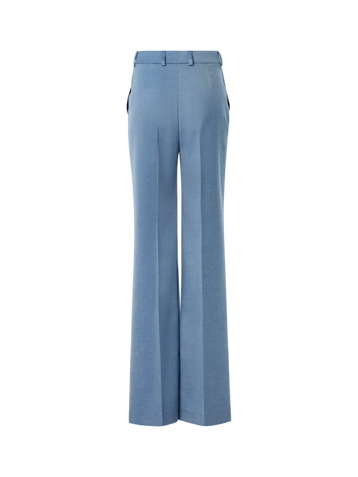 Designer Wide-Leg Cashmere Silk Gabardine Pants