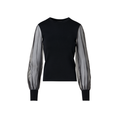 Stretch-Silk Knit Sweater