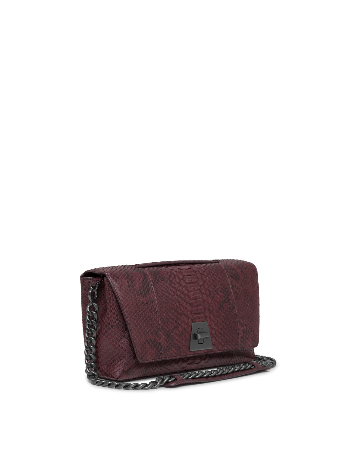 Anouk Day Bag in Python Leather with Adjustable Shoulder Strap