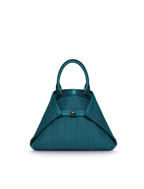 Small handbag in horsehair fabric