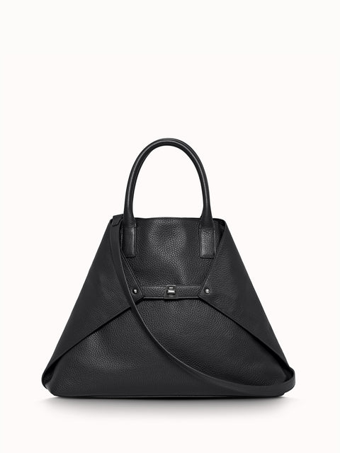 Medium Messenger Bag in Cervo Structured Nappa Leather