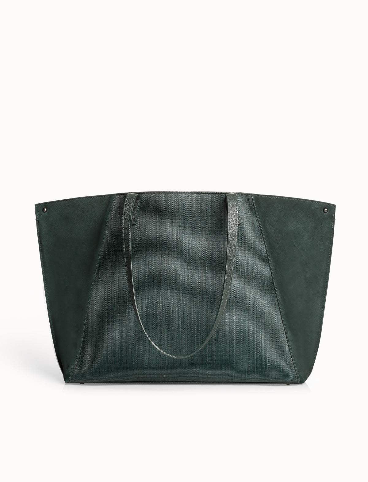 Leather Bag in Moss Green Leather With Zip and Inside Lining. 