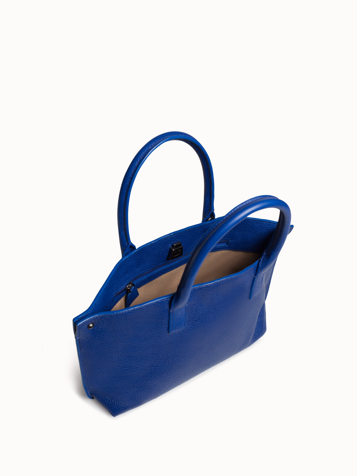 Sea Blue Saffiano Leather Work Bag