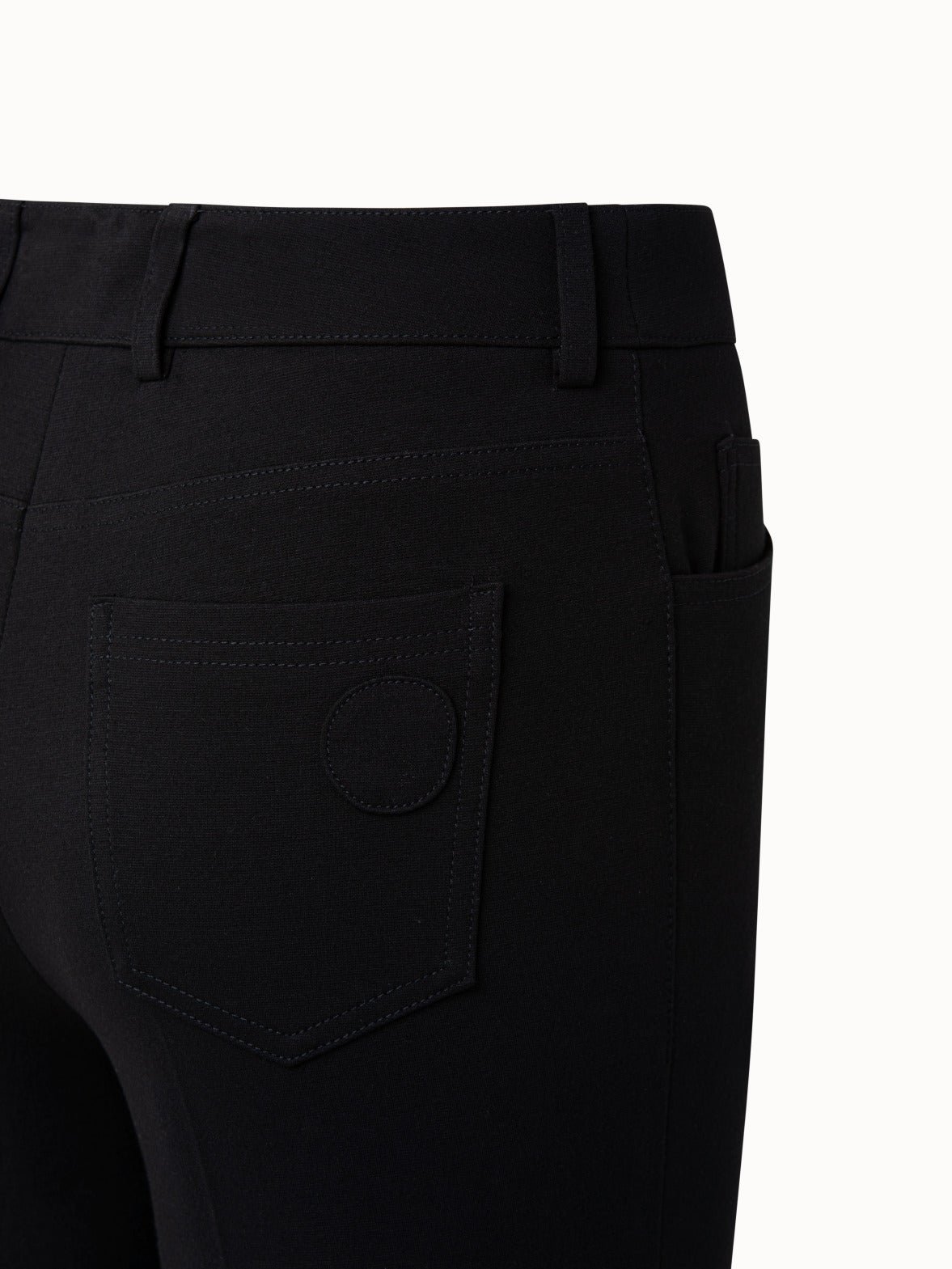 Women with Control Regular Cotton Jersey Slim Pants Black XXS New