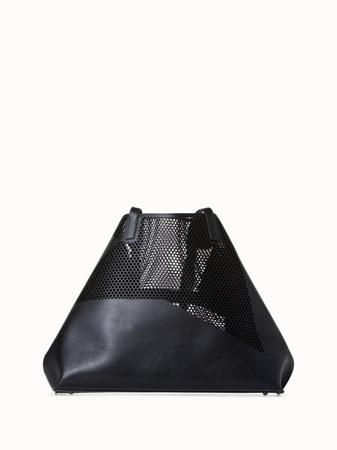 Medium Ai Shoulder Bag in Leather with Lasercut Kinderstern