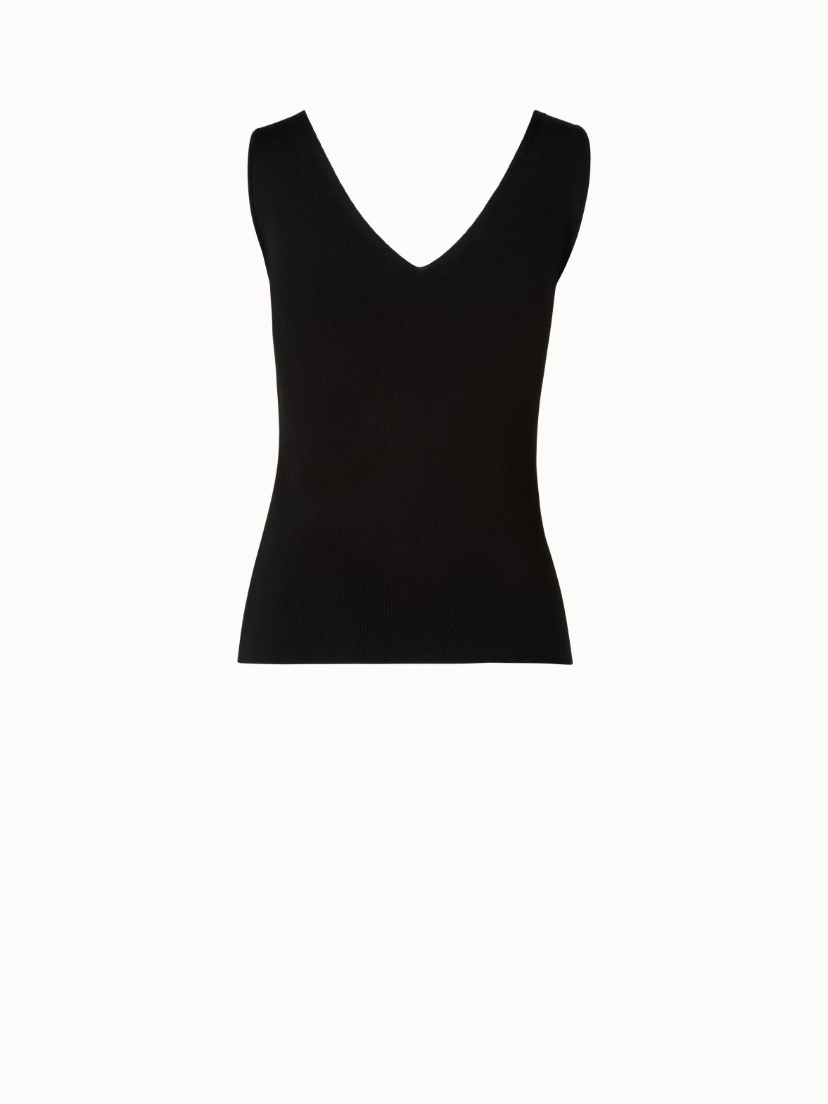 Fitted Silk Stretch V-Neck Tank Top