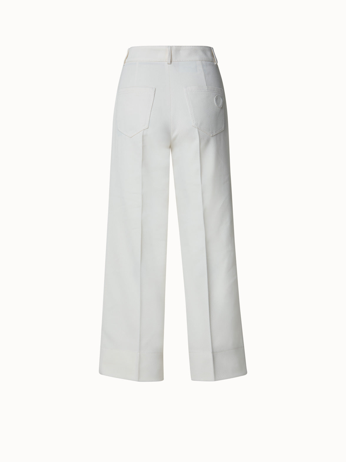 Akris® Official – Chiara Pants in Striped Cotton Seersucker Stretch