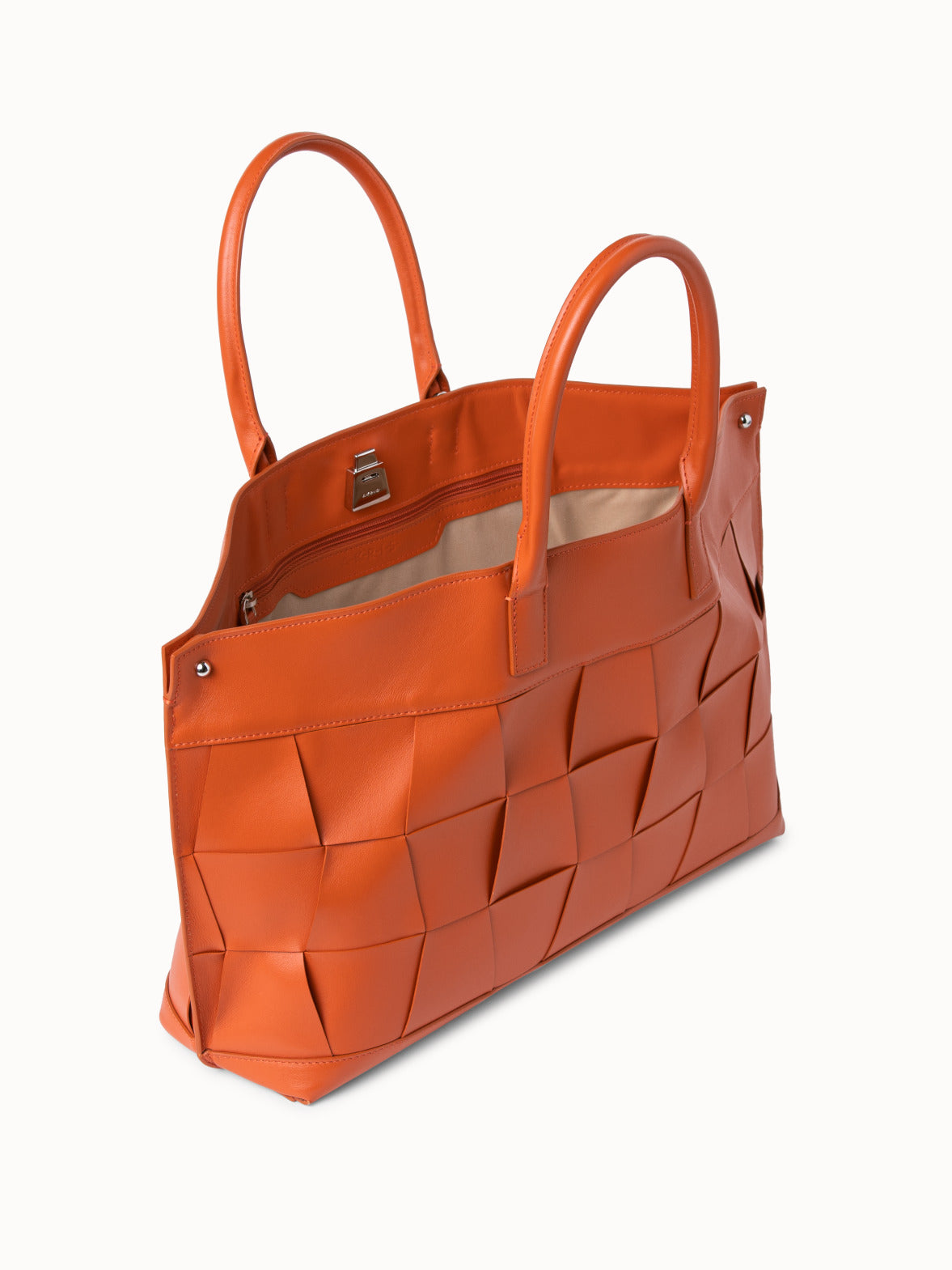 Orange leather shoulder discount bag