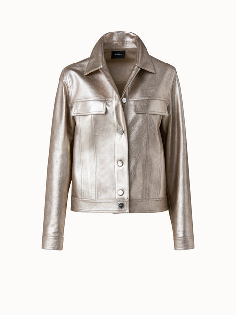 Pearlized Nappa Leather Jacket