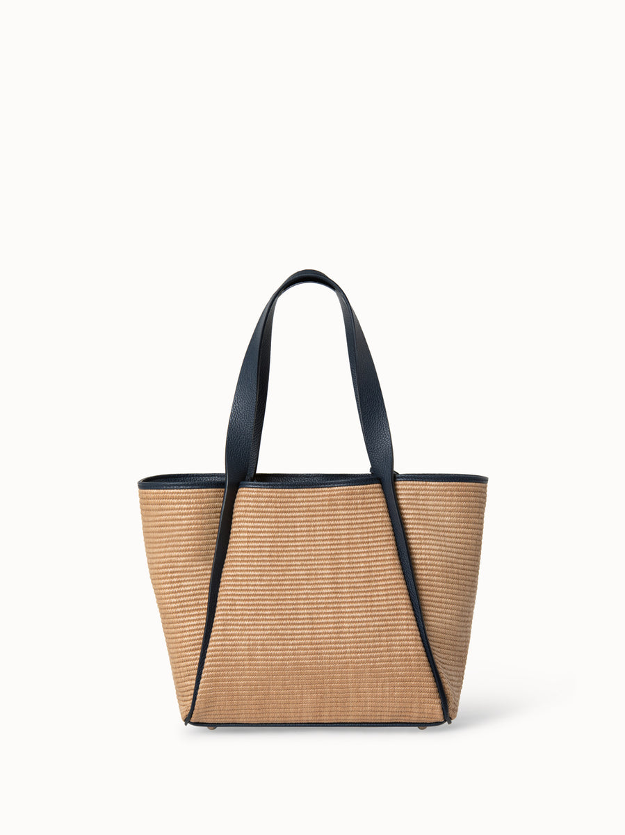 Small Handbag in Raffia Fabric