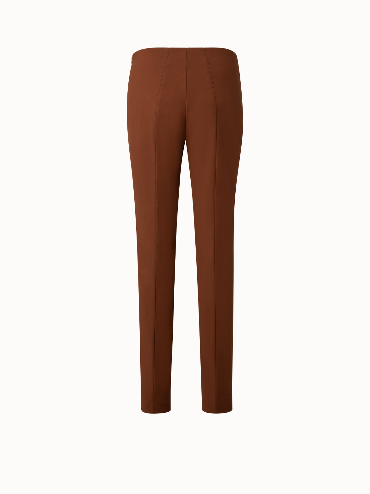 Chocolate brown high waisted pleated year-round Wide leg Pants | Sumissura