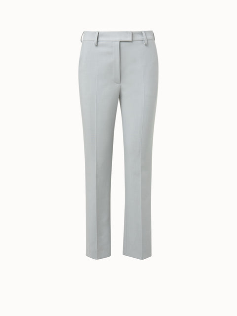 Cropped Pants with Straight Leg in Techno Stretch Gabardine