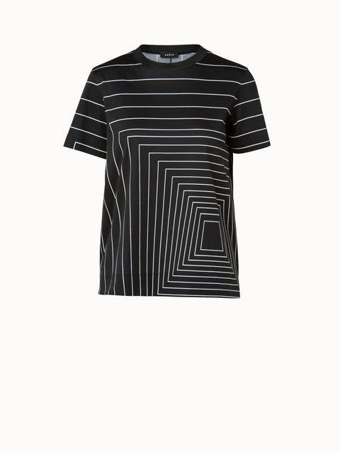 Trapezoid Square Print T-Shirt