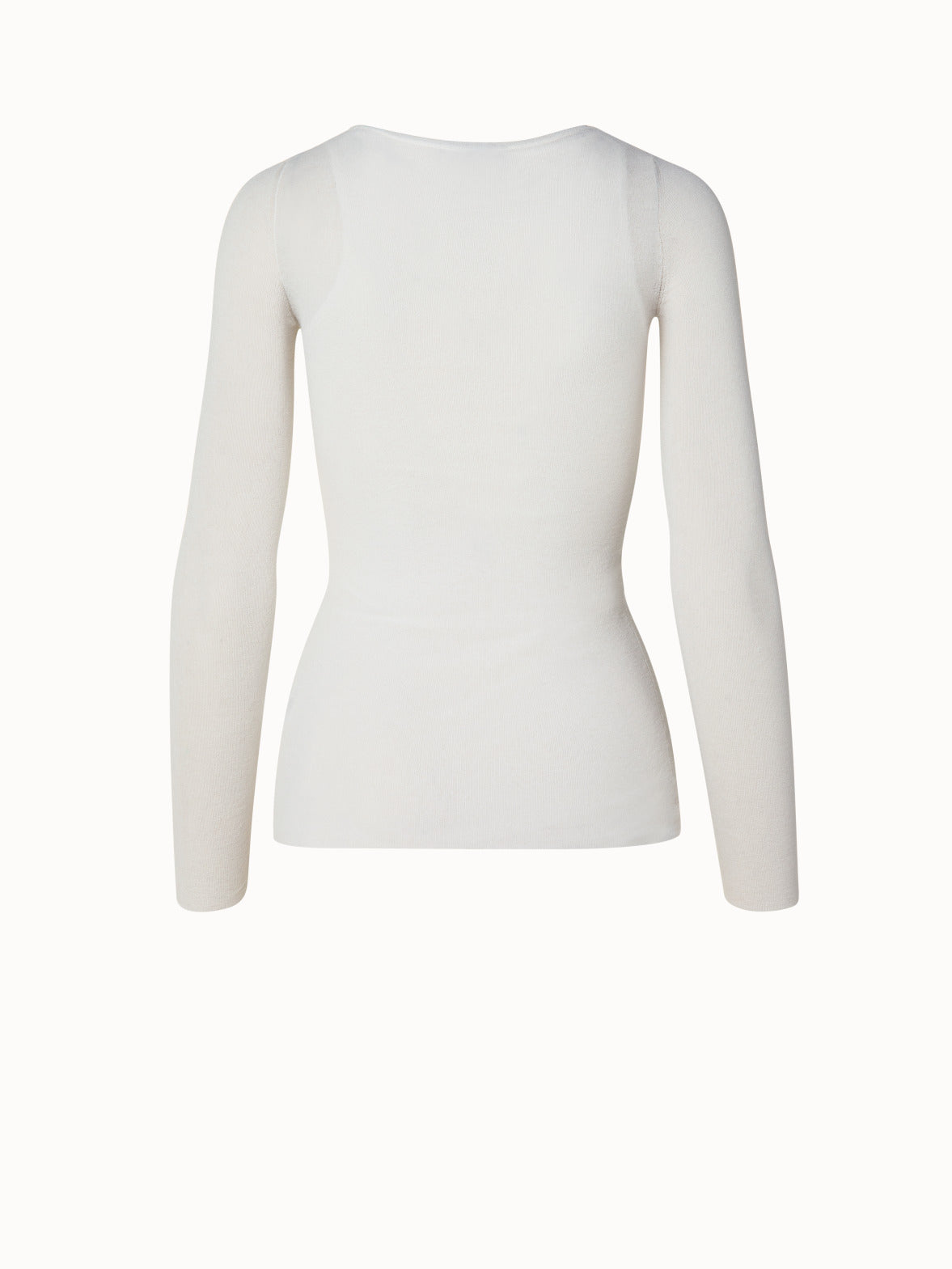 Two in One Semi-Transparent Layered Knit Top with Scoop Neck
