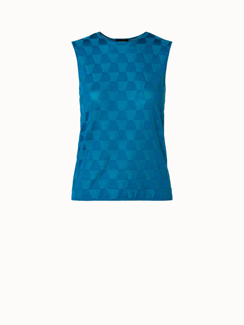 Sleeveless Structured Trapezoid Knit Top