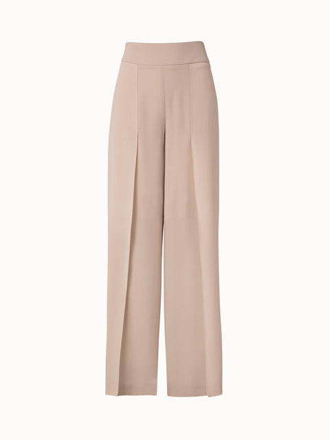 Silk Georgette Wide Leg Pants with Front Leg Slits