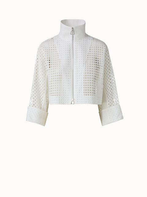 Cotton Broderie Anglaise Patchwork Short Jacket