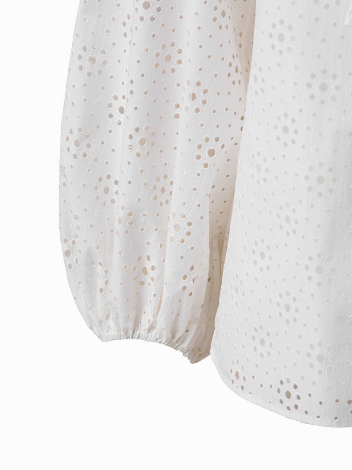 Eyelet Embroidery Cotton Poplin Blouse