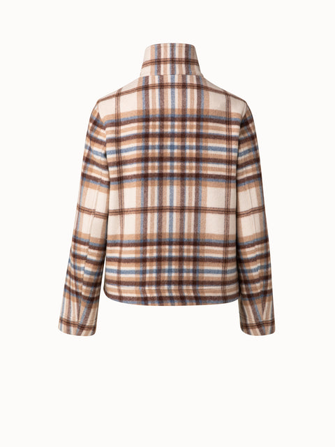 Asymmetrical Wool Blend Fleece Jacket