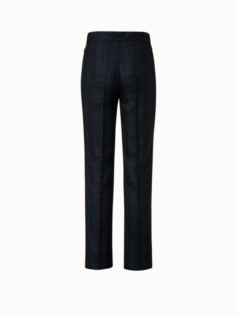 Cashmere Check Straight Pants