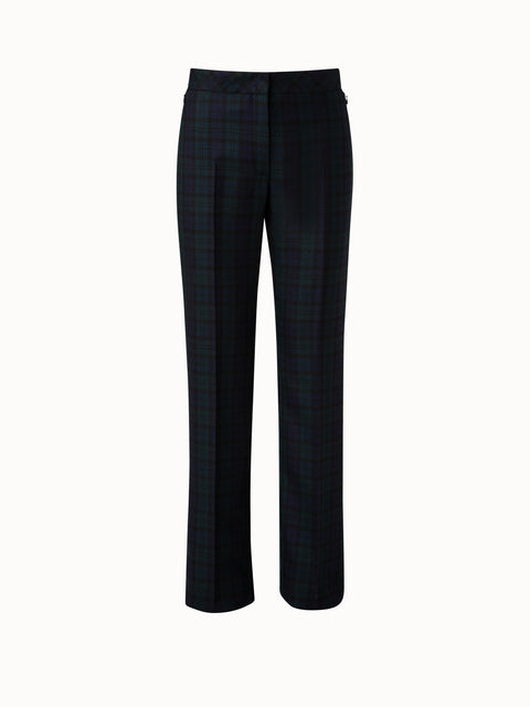 Cashmere Check Straight Pants