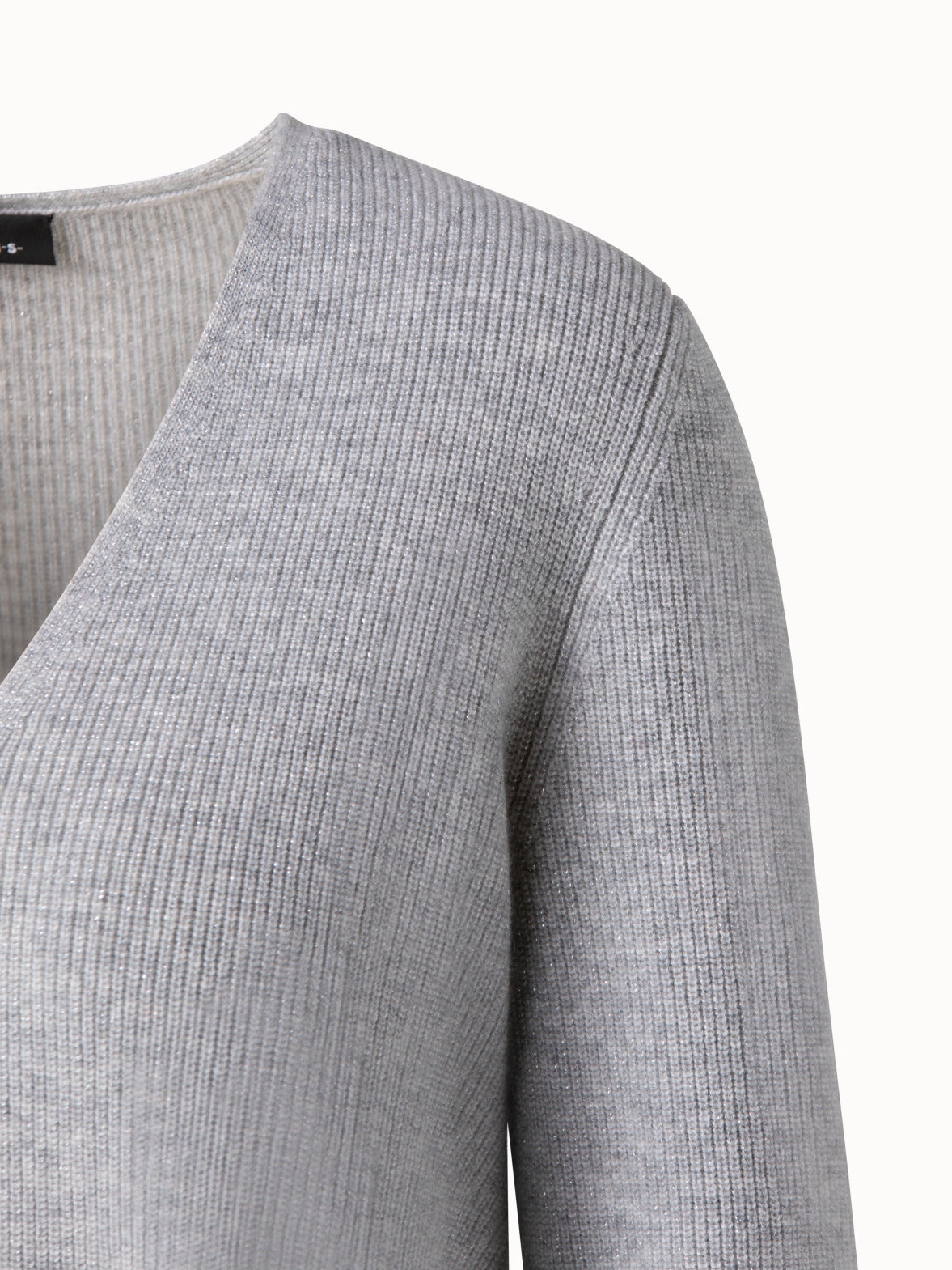 V-neck Sweater - Light gray melange - Ladies