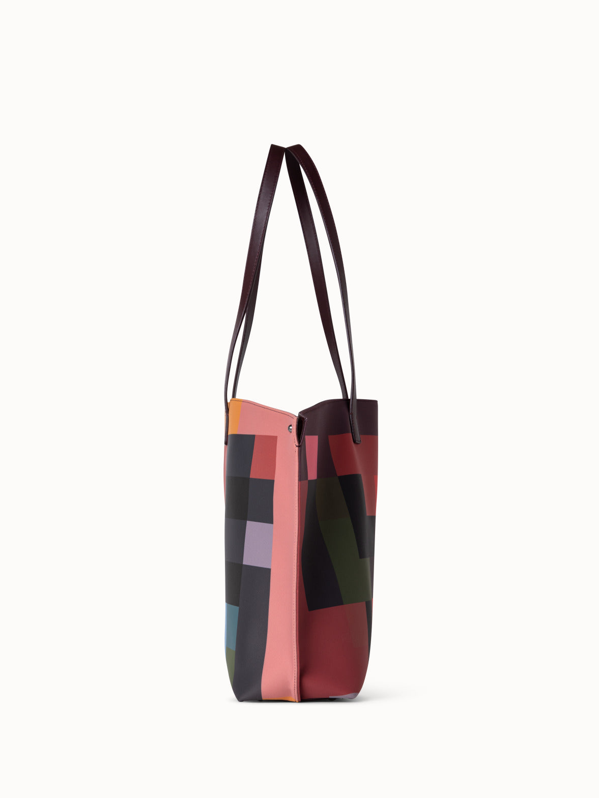 Medium Ai Shoulder Bag in Technical Fabric with Interior Abstract Prin