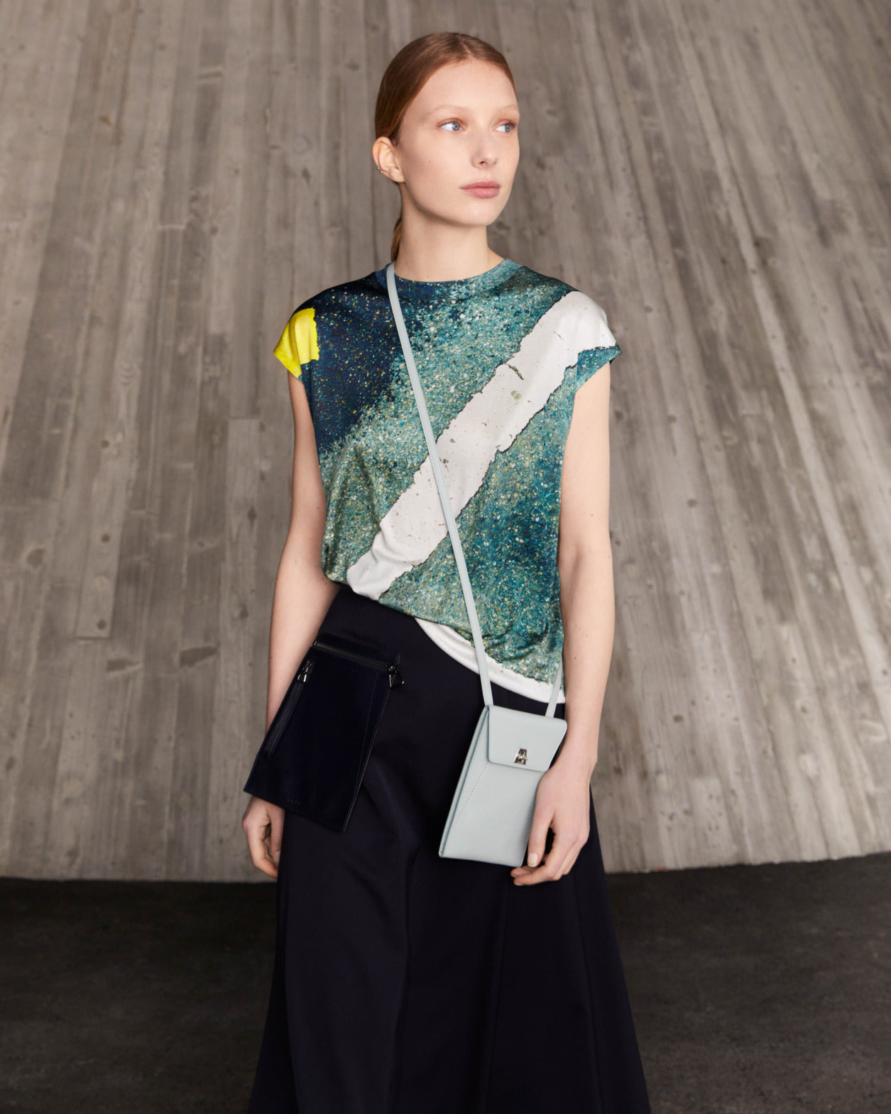 Akris® Official – Asymmetrical Wool Gabardine Midi Skirt