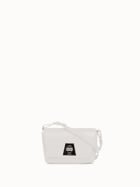 Little Day Bag in Cervocalf Leather with Silver Colored Hardware