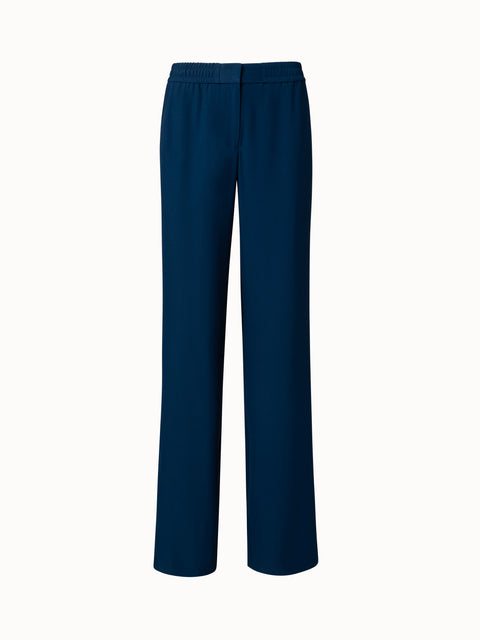 Marla Sraight Leg Viscose Blend Pants with Side Stripe Detail