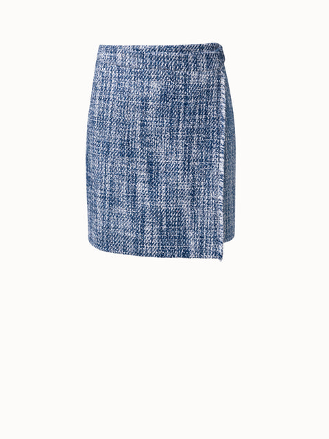 Cotton Blend Tweed Skirt