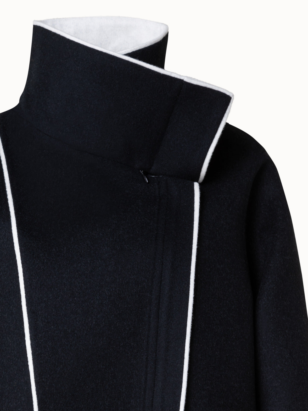 Two-Tone Wool Cashmere Double-Face Jacket